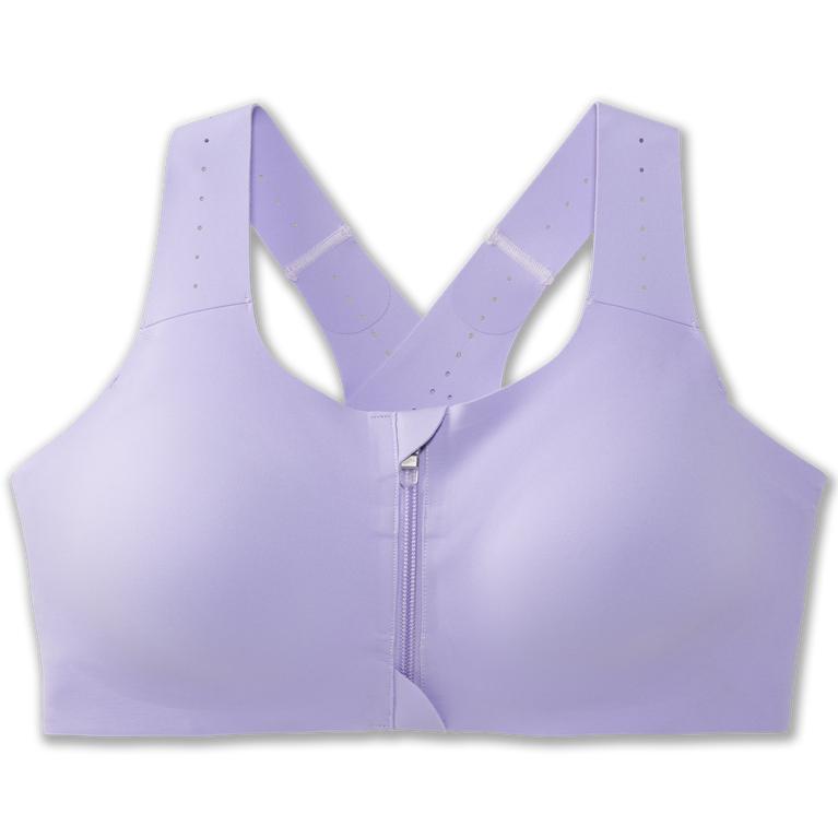 Brooks Dare Zip 2.0 Sports Women's Running Bra - Lavender Purple/Violet Dash (17890-NGKR)